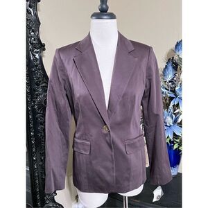 Bloomingdale's Long Sleeve Brown Blazer Size 6P NWT